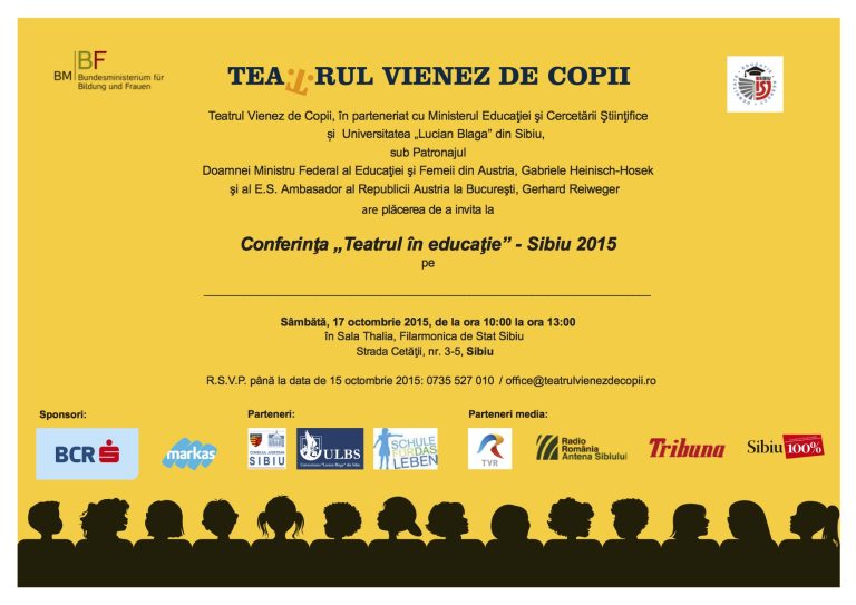 Teatrul vienez de copii invită la Educație prin Teatru