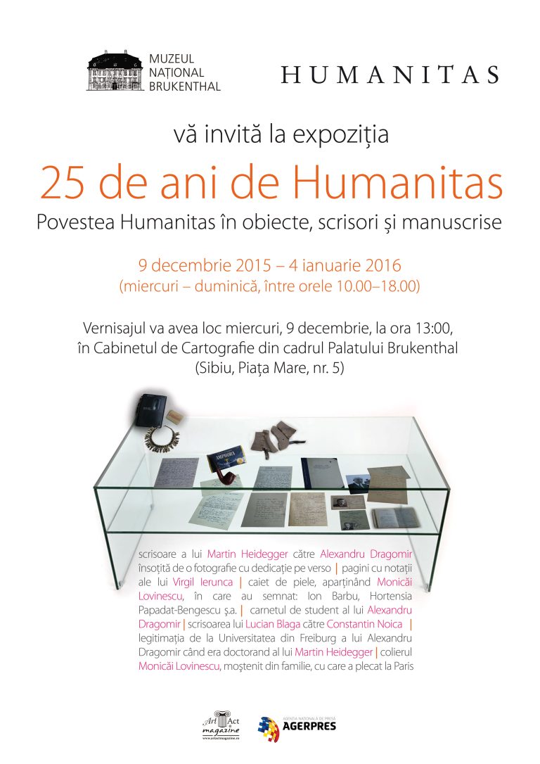 Expoziție aniversară Humanitas la Cabinetul de Cartografie din Palatul Brukenthal
