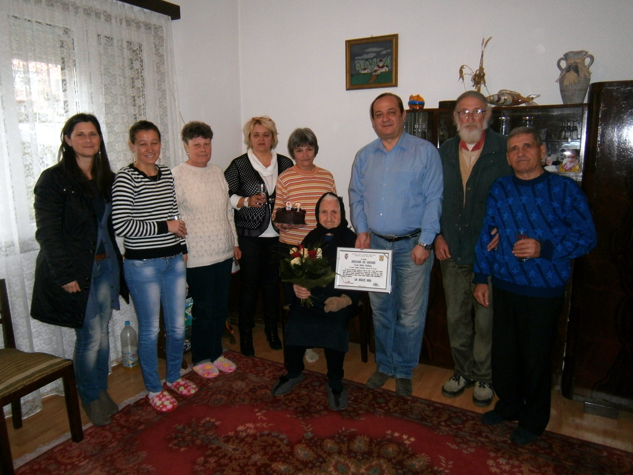 Cel mai vârstnic locuitor din Copșa Mică a împlinit 97 de ani