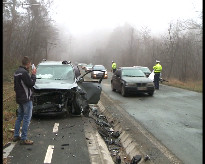FOTO: Accident între Sibiu şi Răşinari provocat de un şofer băut