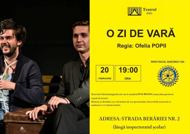 Debutul regizoral al actriței Ofelia Popii la Teatrul Mic
