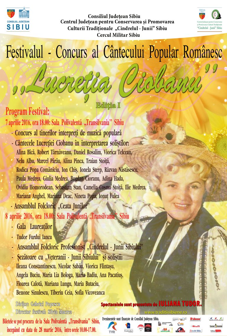 Festivalul-Concurs al Cântecului Popular Românesc „Lucreția Ciobanu” (7- 8 aprilie 2016)