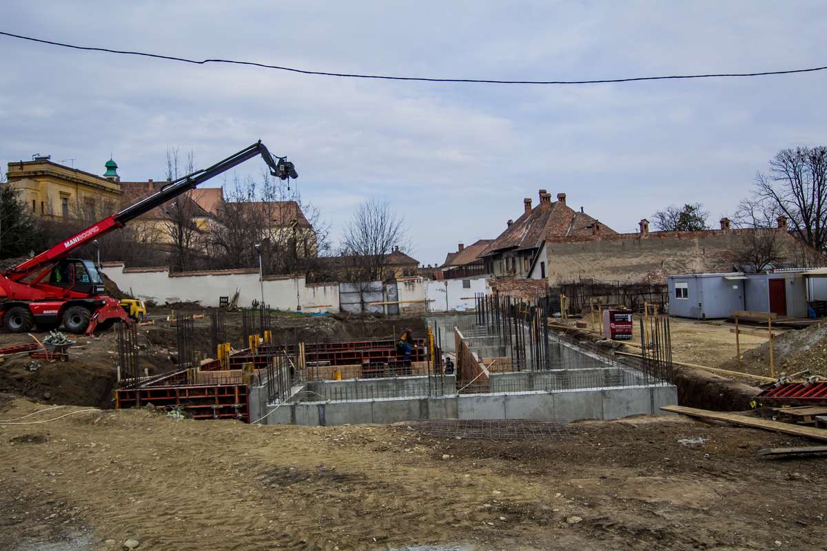 Casa de Cultură a Municipiului Sibiu, la stadiul de fundație