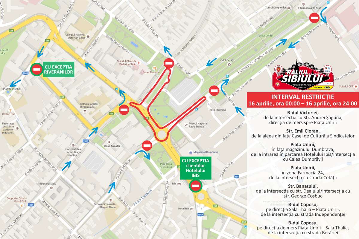 Restricții de trafic la Raliul Sibiului