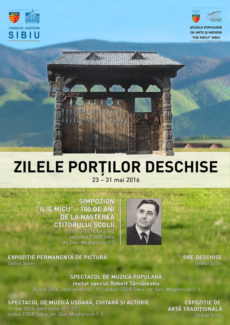 Zilele Porților Deschise la Școala Populară de Arte “Ilie Micu“ din Sibiu