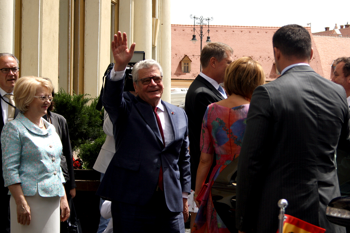 Preşedintele Germaniei la Sibiu, alături de Klaus Iohannis