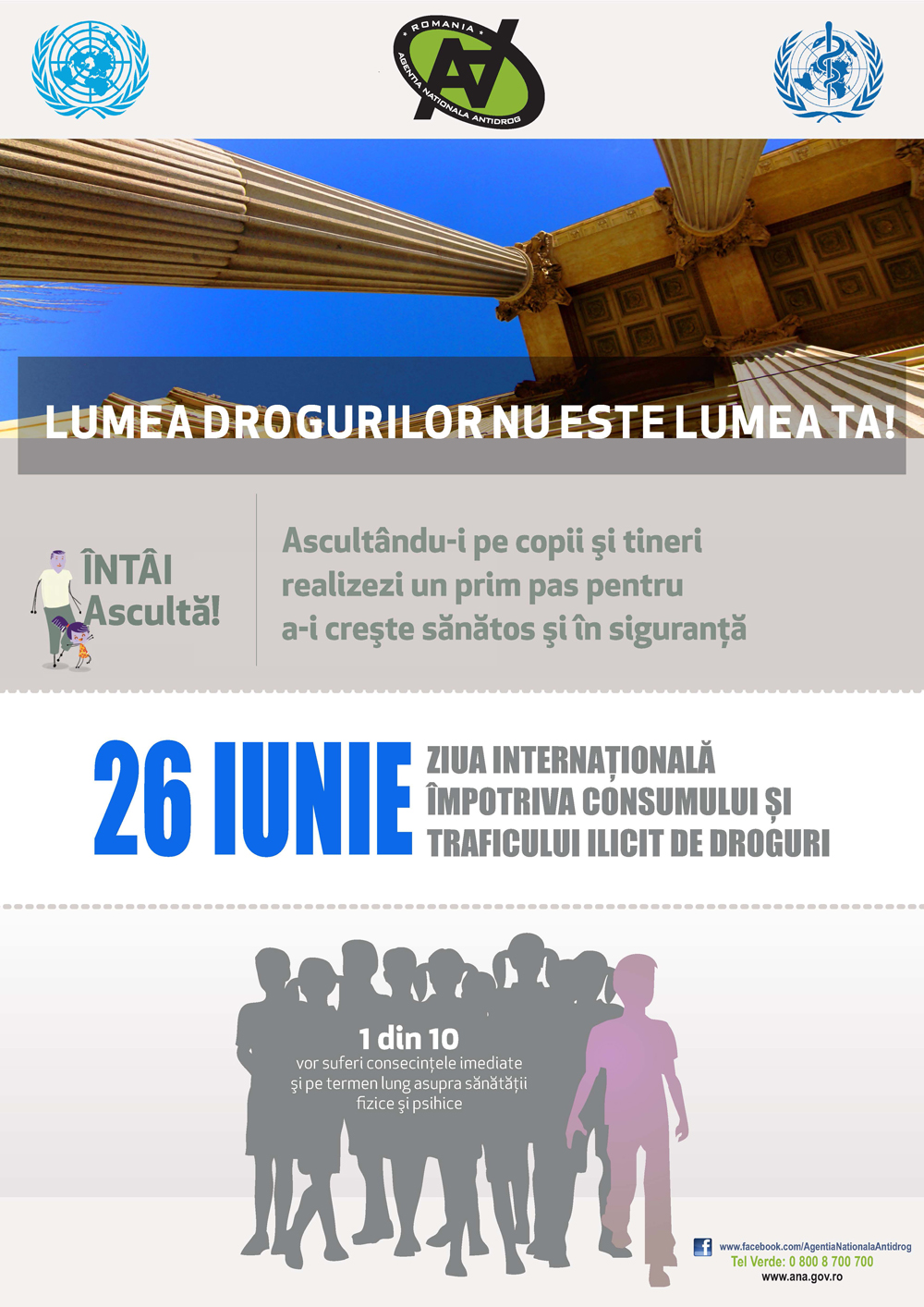 ZIUA INTERNAŢIONALĂ ÎMPOTRIVA CONSUMULUI DE DROGURI MARCATĂ LA SIBIU