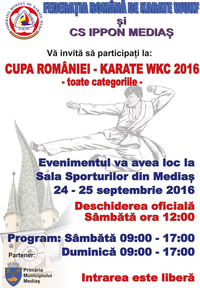 500 de sportivi la Cupa României la Karate, în Mediaș
