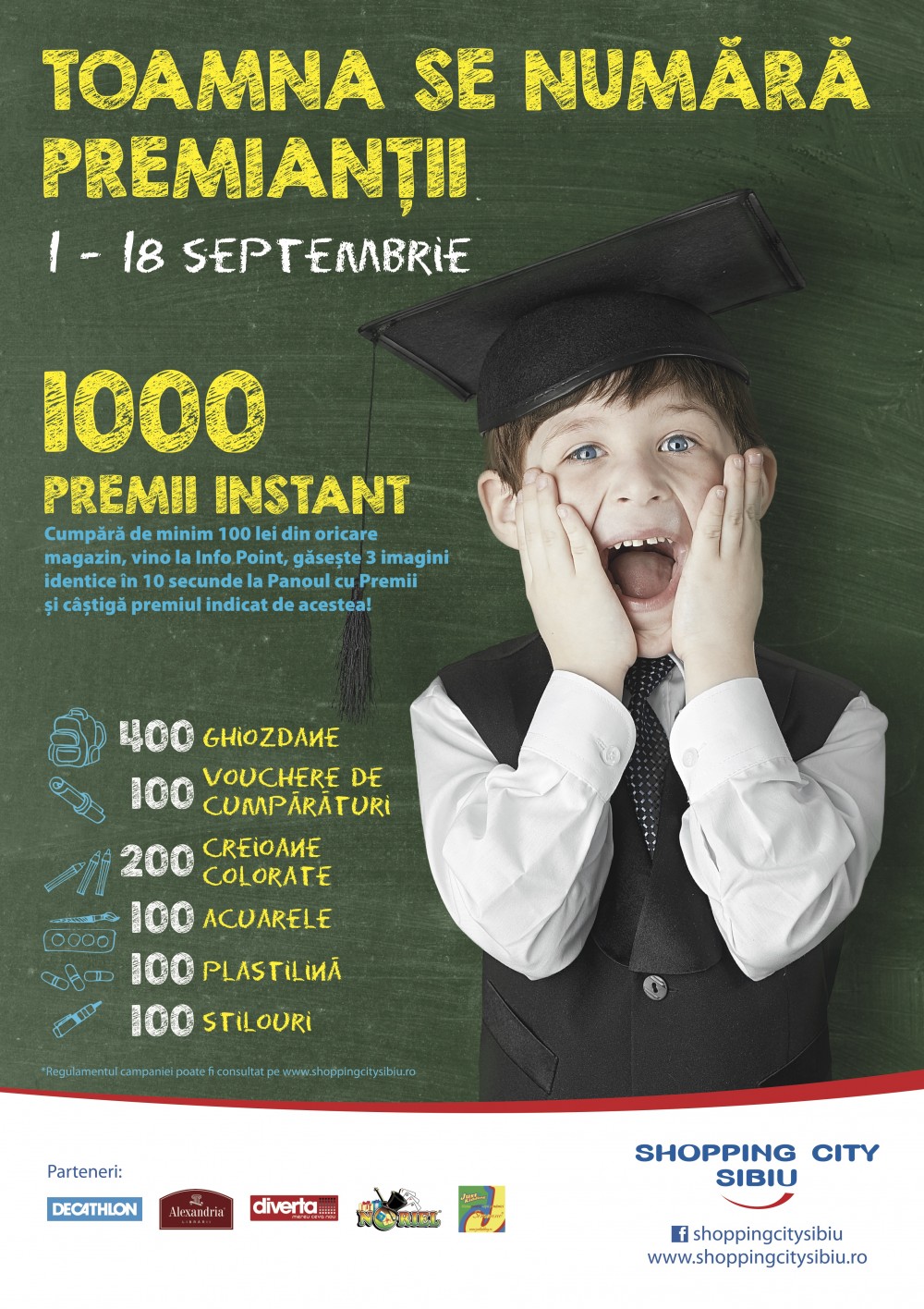 Luna septembrie aduce 1.000 de premii garantate vizitatorilor Shopping City Sibiu