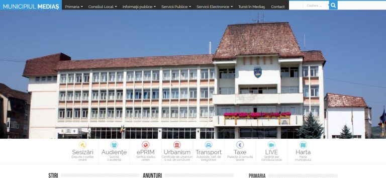 Site nou pentru Primăria Mediaș