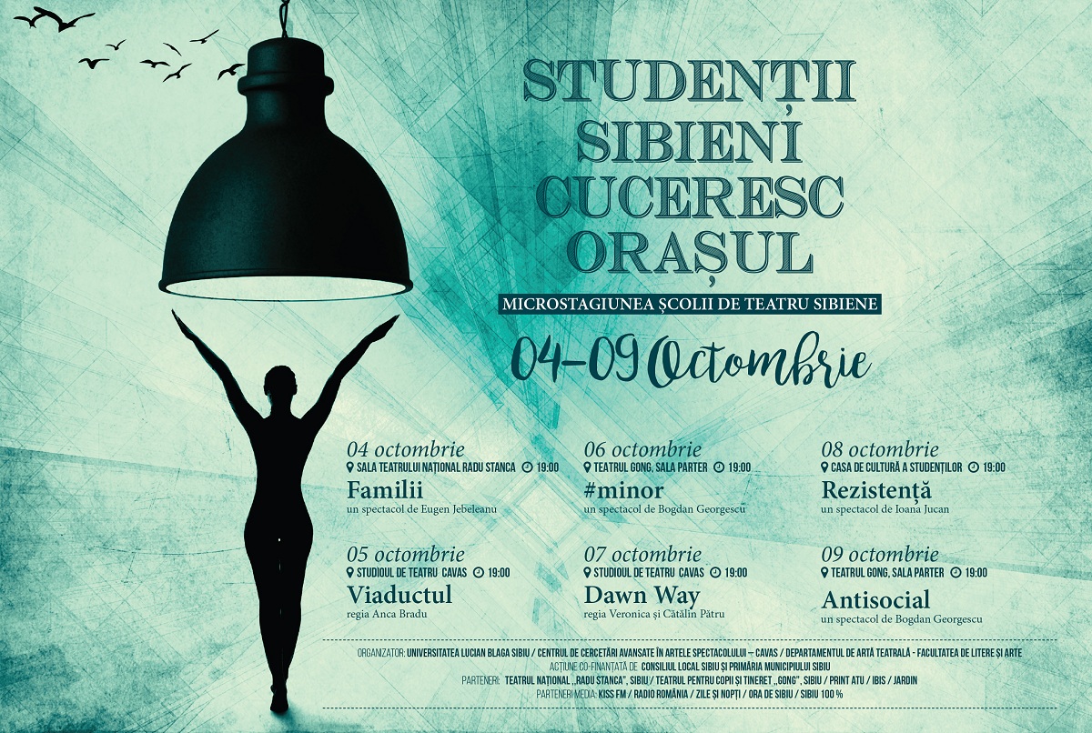 Studenții sibieni cuceresc orașul. Microstagiunea Școlii de Teatru Sibiene -Ediția a II-a