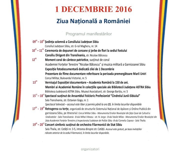 Sedinta solemna la Consiliul Județean, de Ziua Nationala
