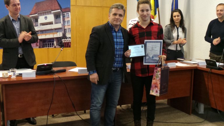 GALERIE FOTO – Andreea Dragoman, cel mai tânăr Cetățean de Onoare al orașului