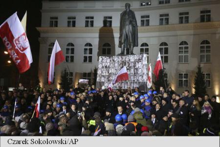 Manifestație împotriva guvernului în Polonia