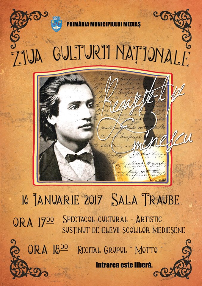 Ziua Culturii Naționale: ,,Regăsește-l pe Eminescu’’