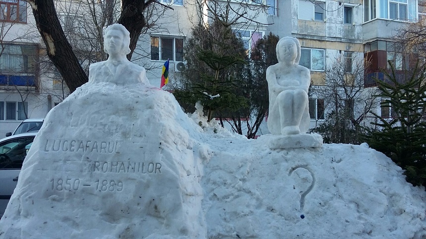 Eminescu si Cumintenia Pamantului, din zapada