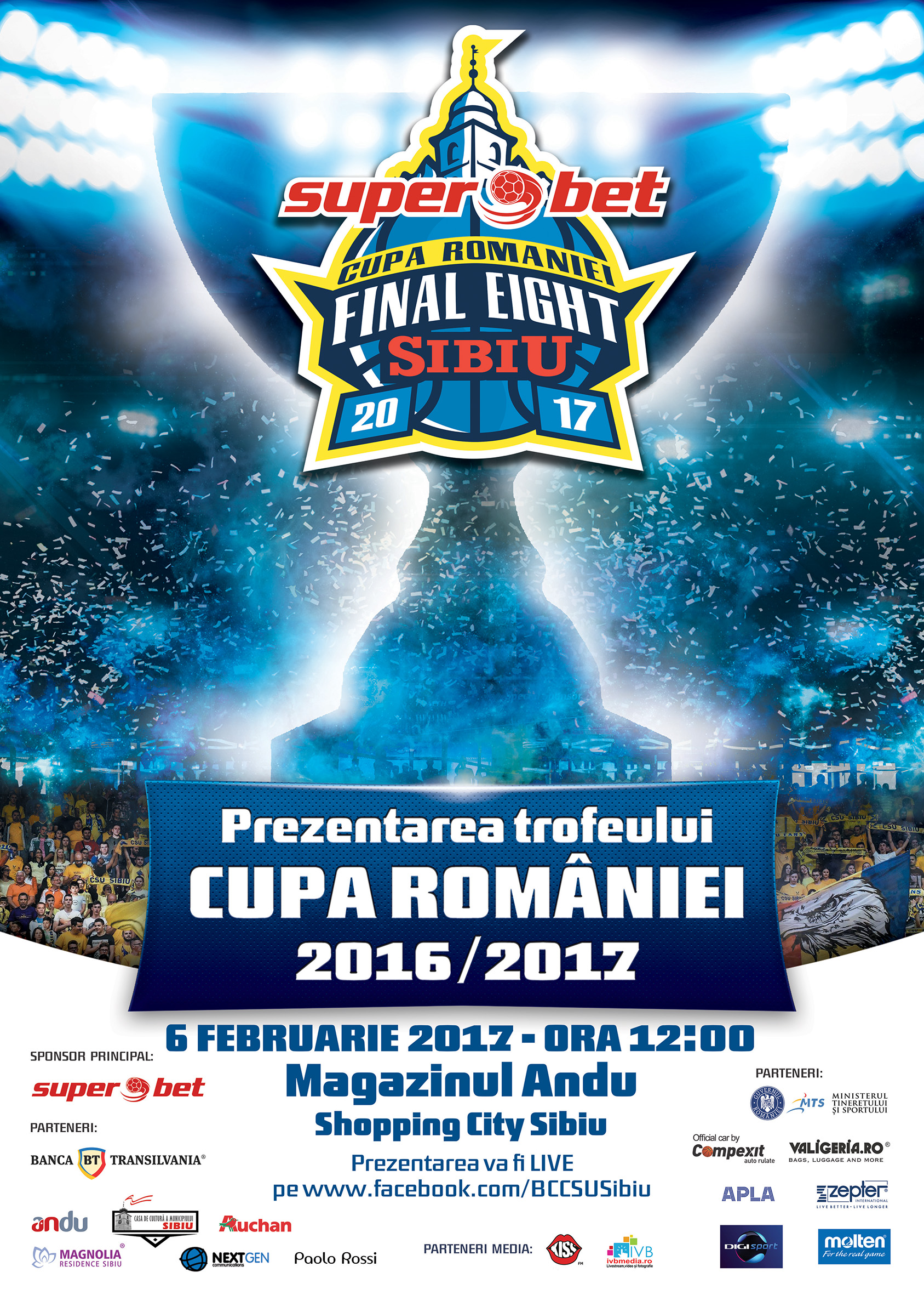 Cupa României a ajuns la Sibiu. Suporterii sunt invitați să se fotografieze cu trofeul