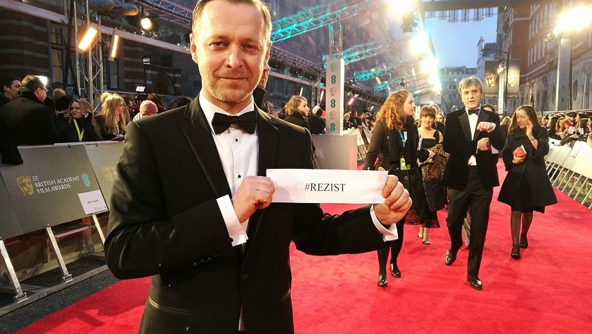 Levente Molnar, #rezist, pe covorul roşu al Galei BAFTA