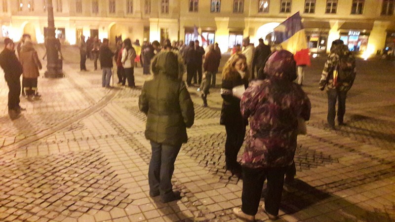 UPDATE: A 15-a seara de proteste la Sibiu