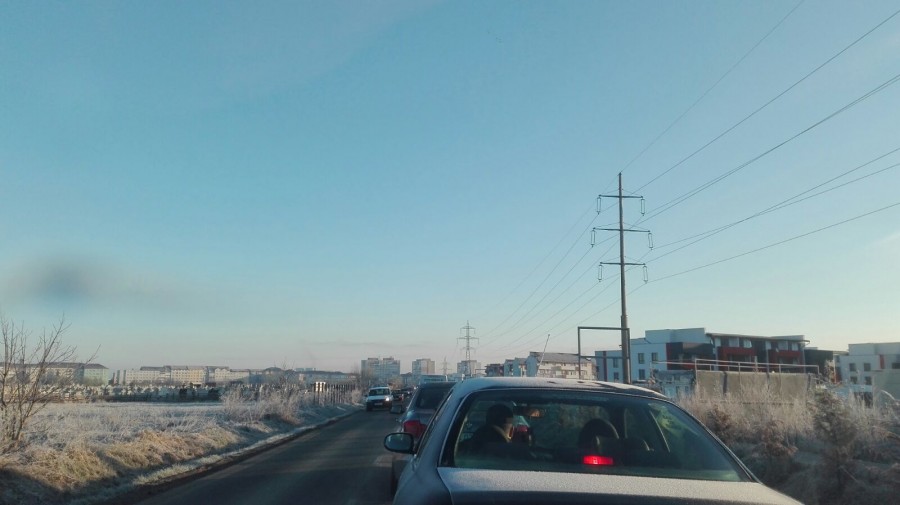 Trafic de coșmar la intrarea în oraș, luni dimineața