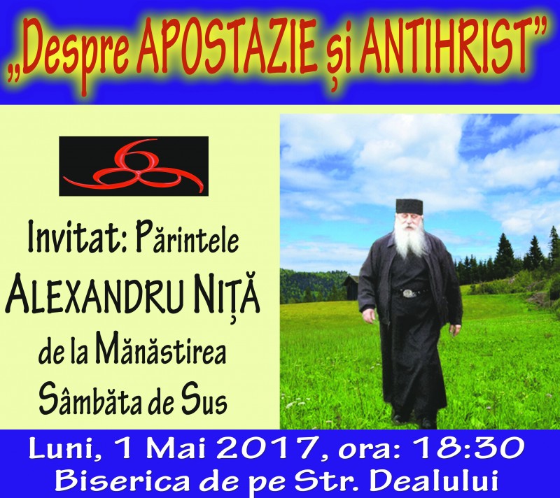 Conferință despre antihrist, la Biserica de pe strada Dealului
