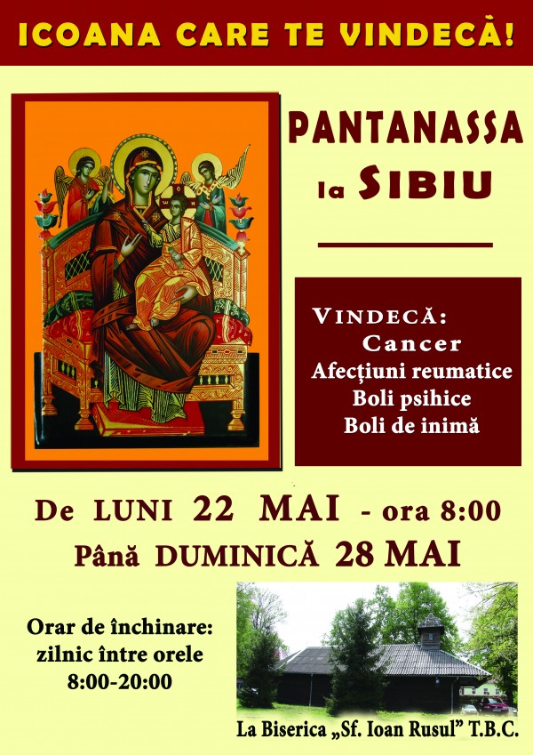 Icoană vindecătoare de cancer și boli psihice la Biserica de la TBC