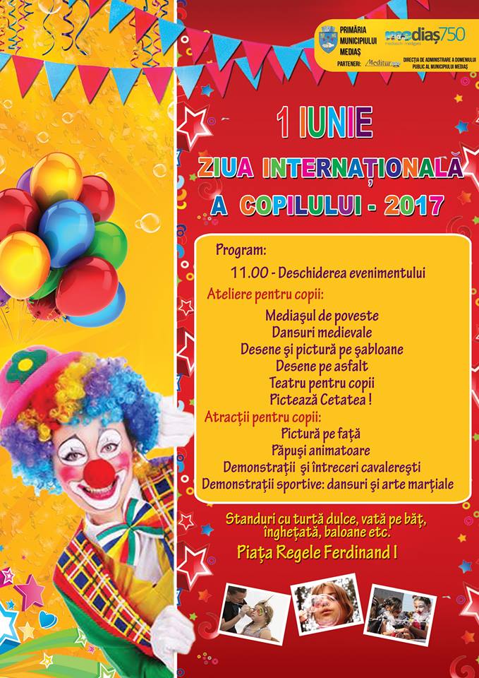 Copiii sărbătoresc Mediașul de Poveste, de 1 iunie