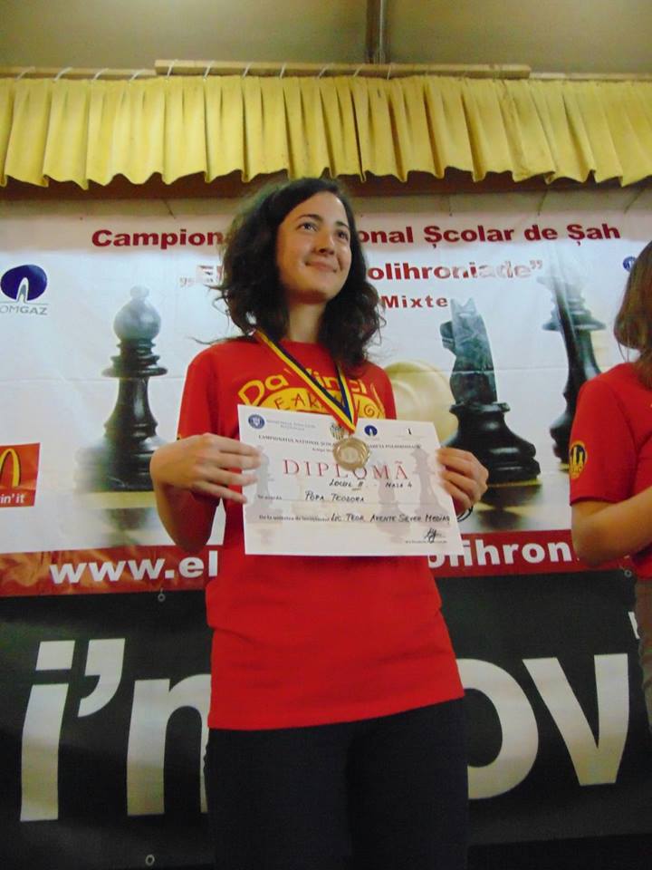 Medieșeanca Teodora Popa, a două pe țară la un turneu de șah