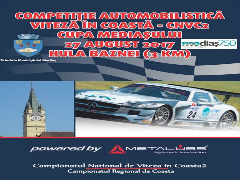 Mediașul găzduiește o etapă a Campionatului Naţional de Viteză în Coastă
