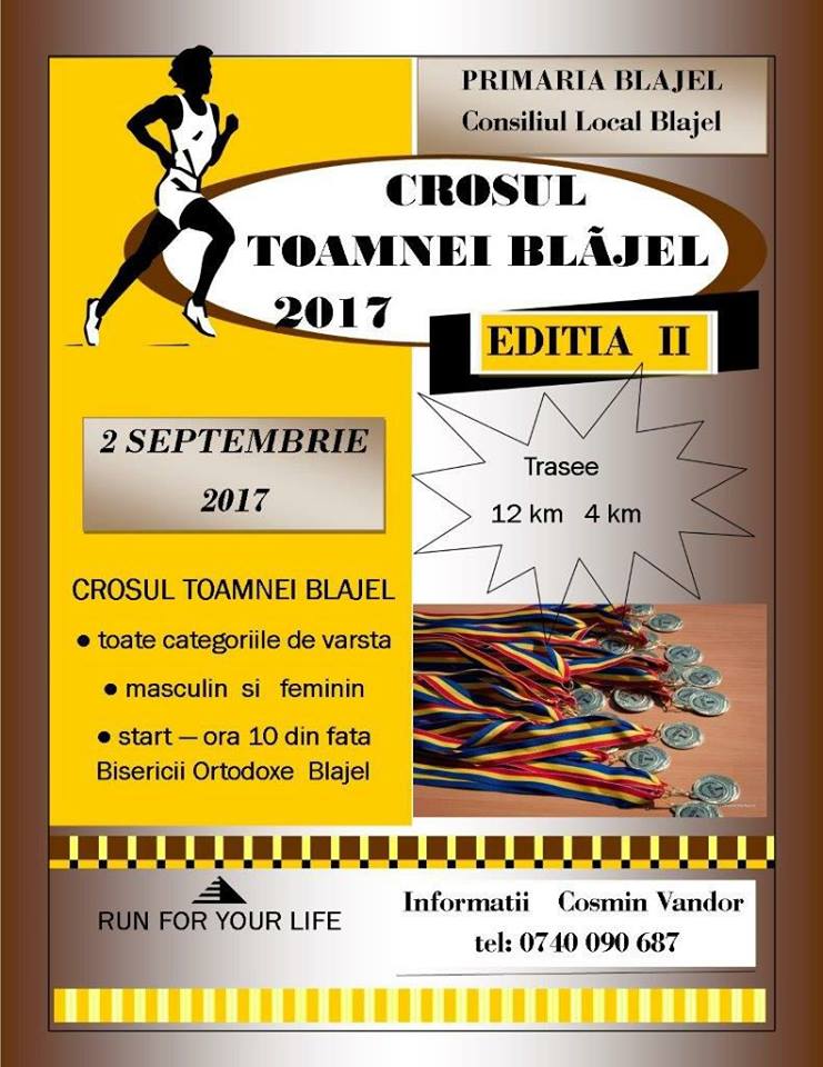 Amatorii de sport, invitați la Crosul Toamnei