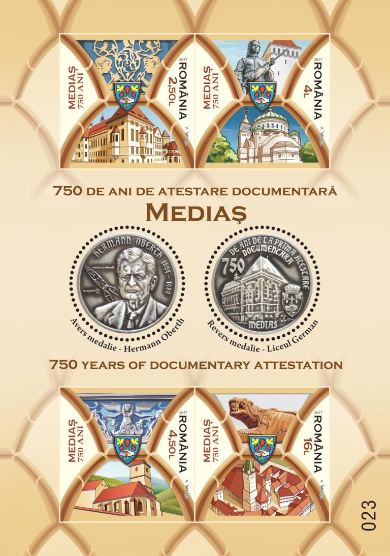 GALERIE FOTO – Romfilatelia lansează emisiunea filatelică Mediaș 750