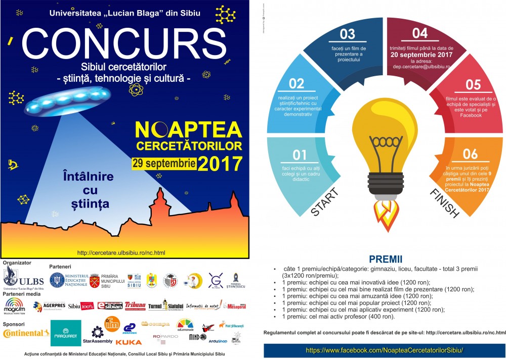 Concurs de proiecte pentru tineri elevi și studenți