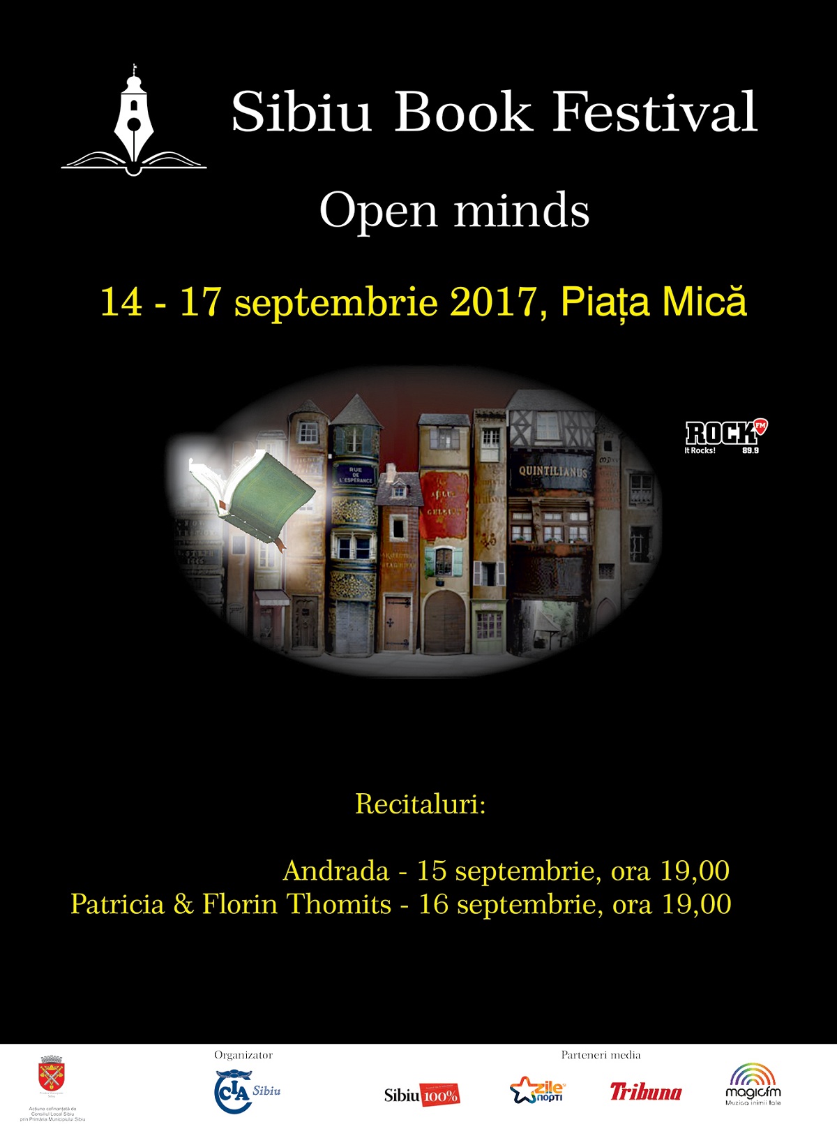 IUBITORII DE LECTURĂ SUNT AȘTEPTAŢI LA SIBIU BOOK FESTIVAL – OPEN MINDS 2017