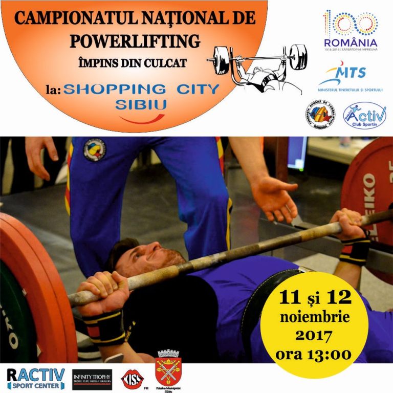 Campionat Național de Powerlifting, la Shopping City Sibiu