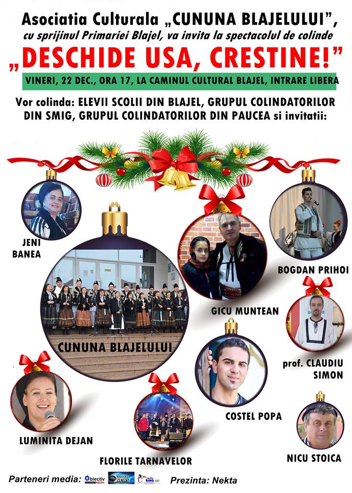 „Deschide ușa, creștine” – Concert de colinde, la Blăjel