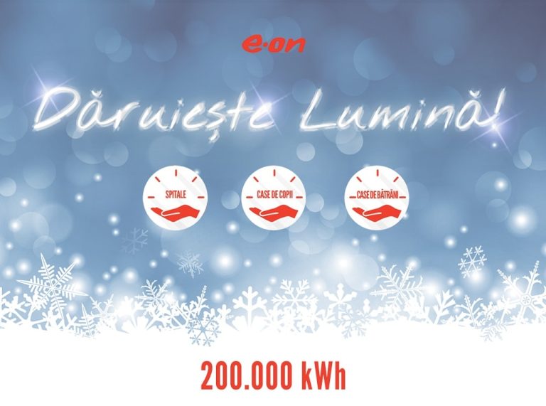 Românii au dăruit 200.000 kWh de energie în cadrul campaniei „Dăruieşte lumină”