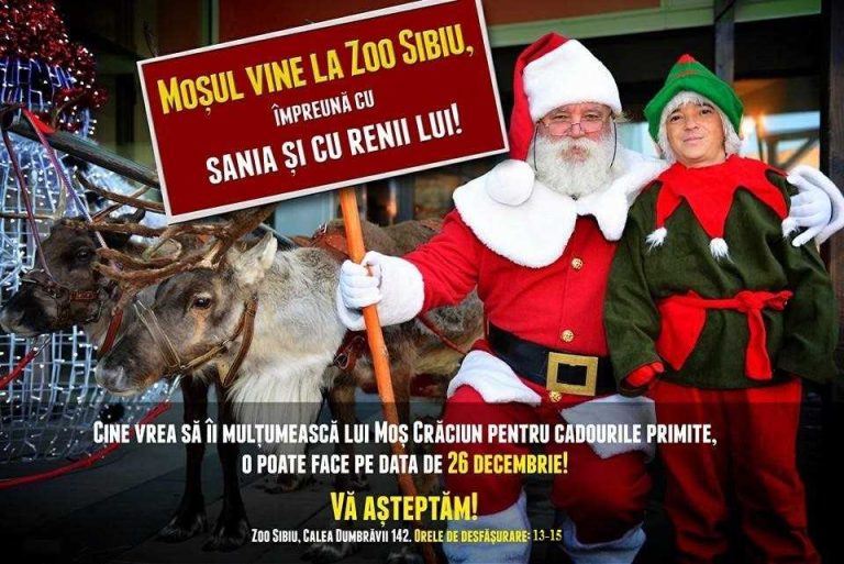 Moș Crăciun se va odihni la Grădina Zoologică din Sibiu