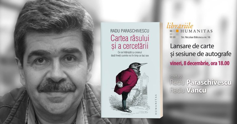 Radu Paraschivescu lansează, la Sibiu, bestseller-ul Humanitas la Gaudeamus 2017