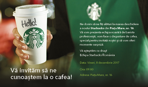 Vineri dimineața se deschide Starbucks Sibiu