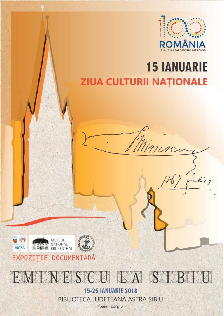 „Prezența lui Eminescu” la Sibiu, de Ziua Culturii Naționale