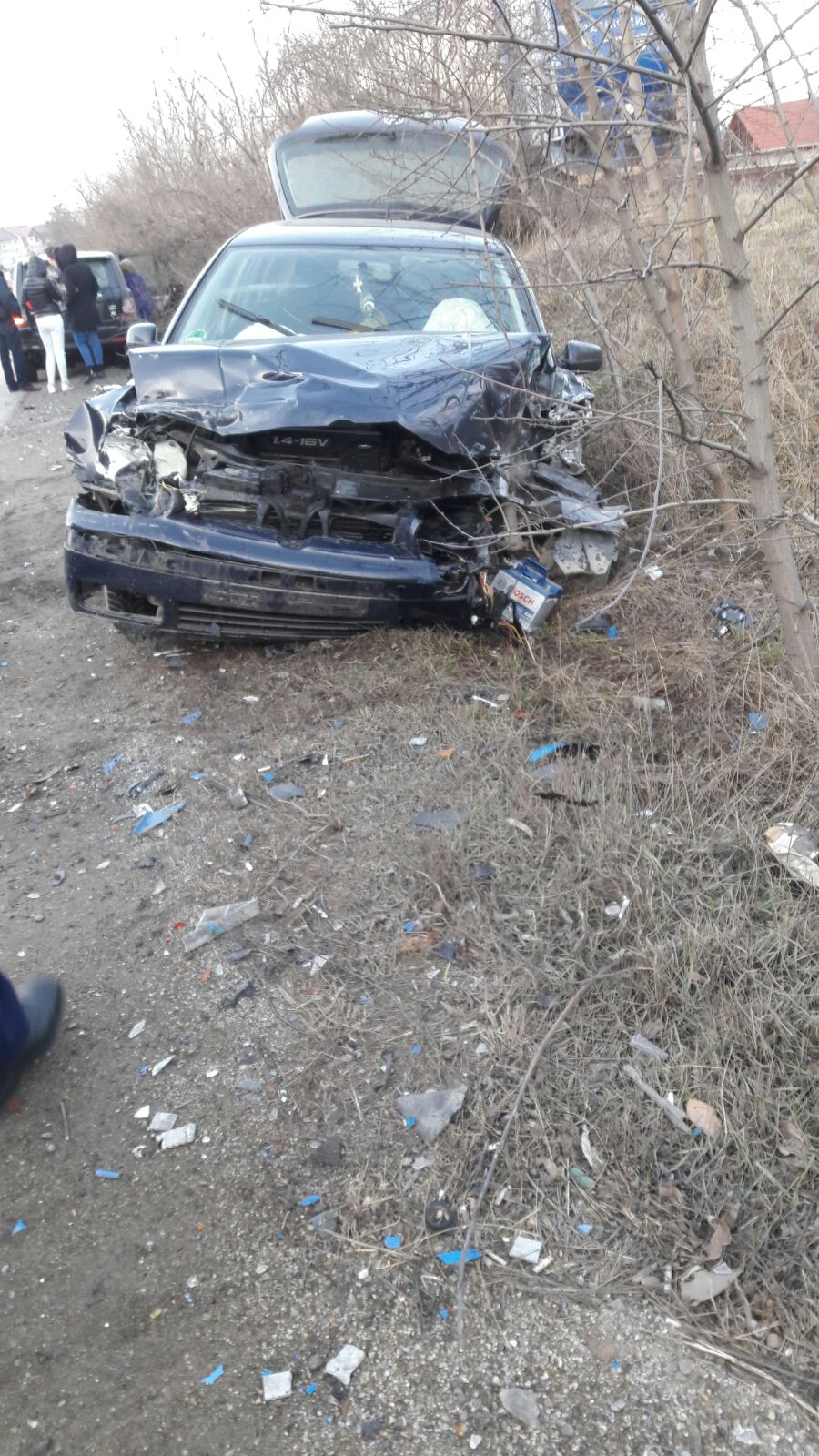 Accident cu două mașini și un TIR la Tălmaciu, din fericire nu au fost victime