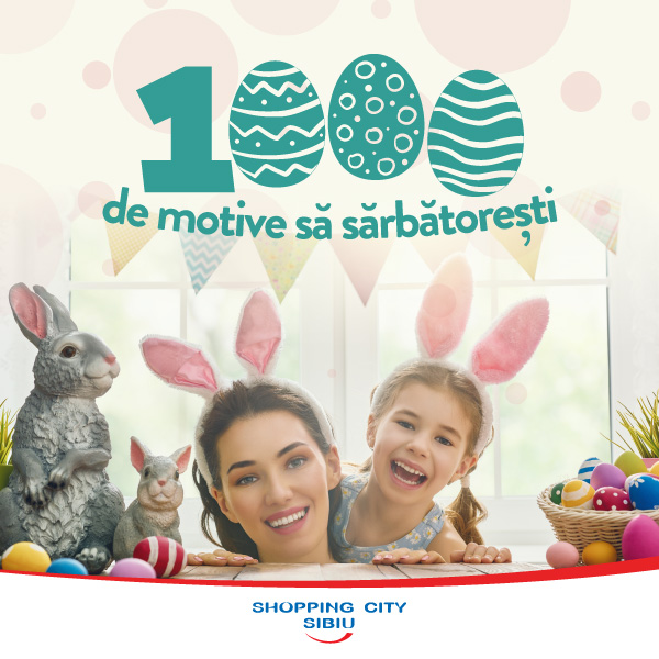 Iepurașul de Paște a lăsat 1.000 de cadouri pentru vizitatorii Shopping City Sibiu