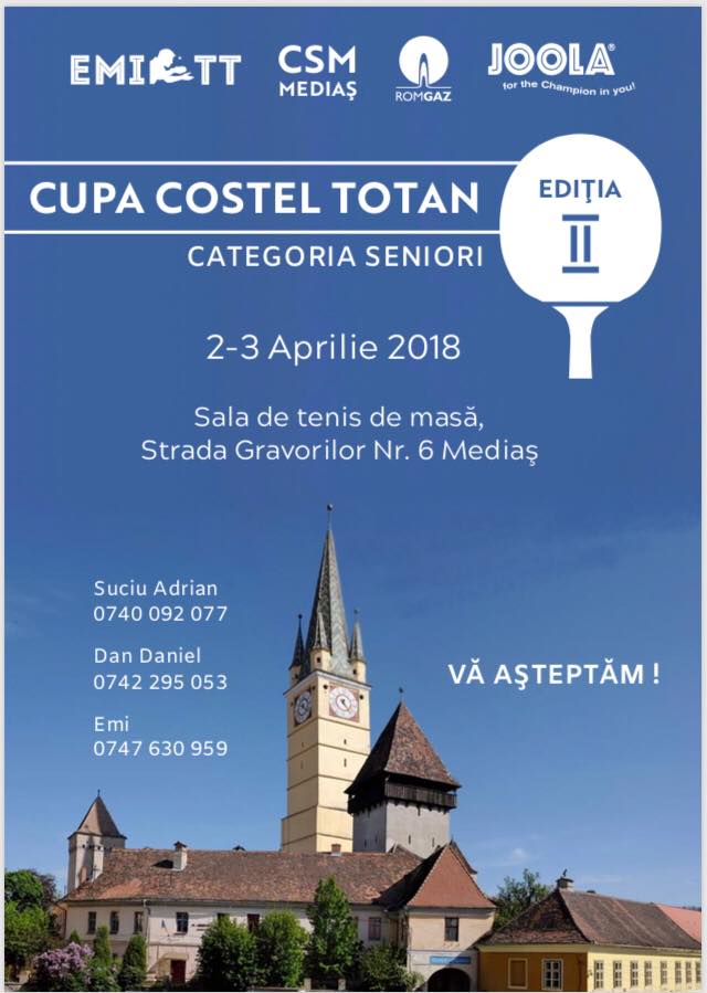 Cupa “Costel Totan” la tenis de masă, în Mediaș