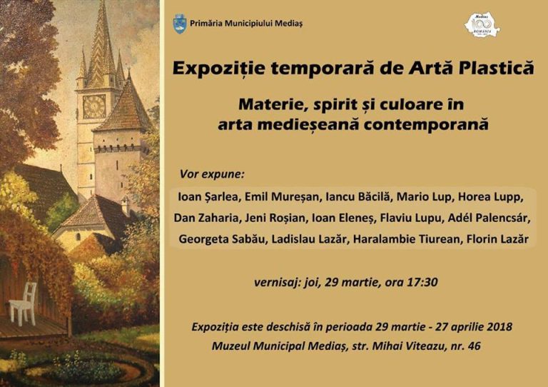 Expoziție temporară de artă plastică „Materie, spirit și culoare în arta medieșeană contemporană”