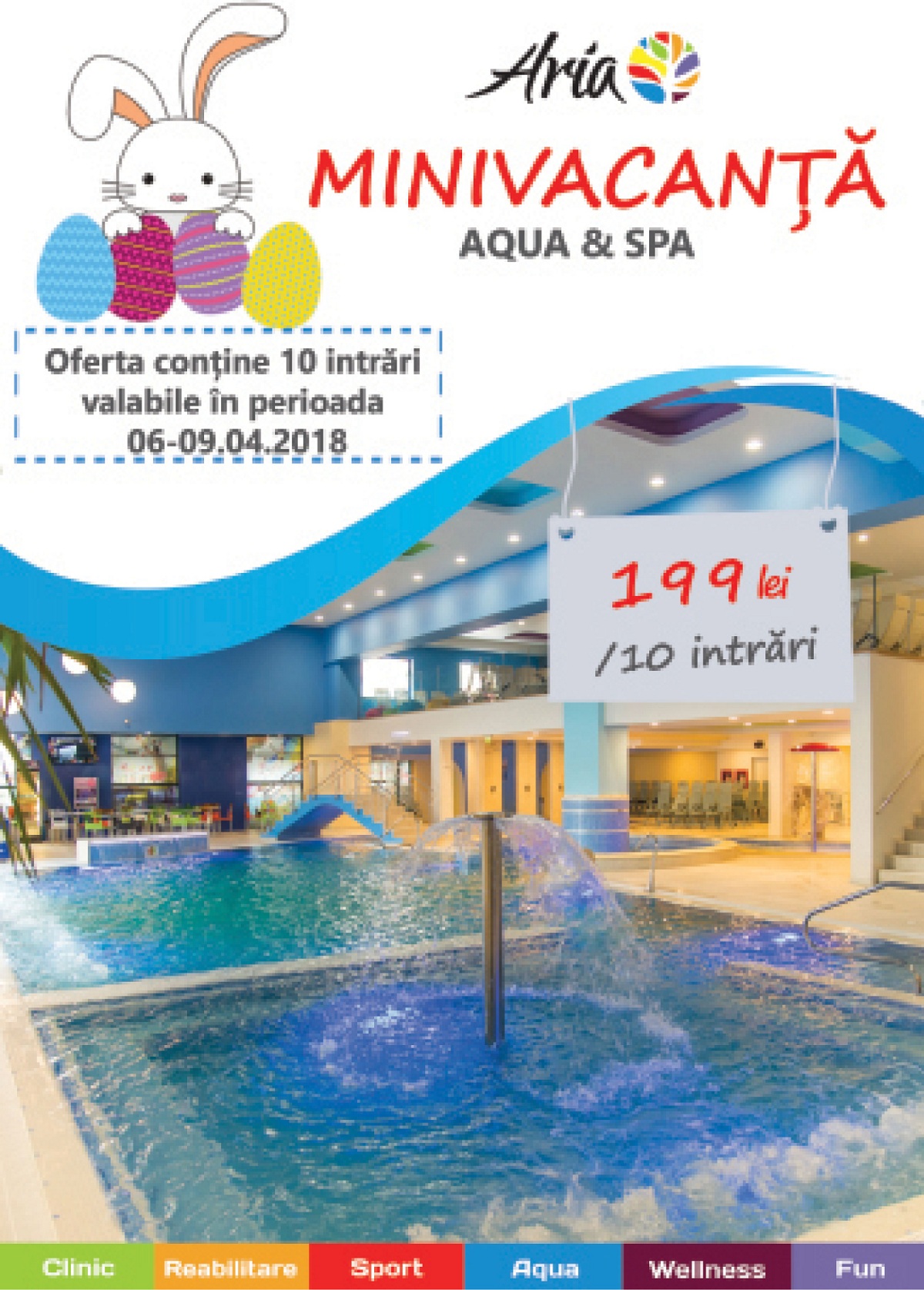 Cu ocazia Sărbătorilor Pascale Aria ă invităm la piscină alături de cei dragi!