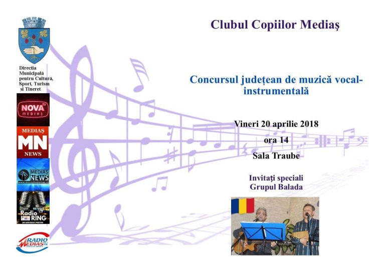 Concurs Județean de muzică vocal-instrumentală, la Mediaș