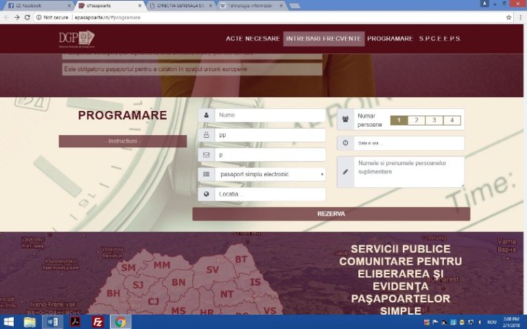 Din 3 mai va fi introdusă programarea online pentru pașapoarte și la Mediaș