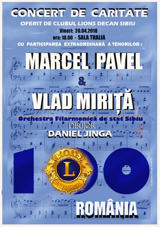 ”România 100 – Lions 100”, un concert dedicat exclusiv tinerilor.