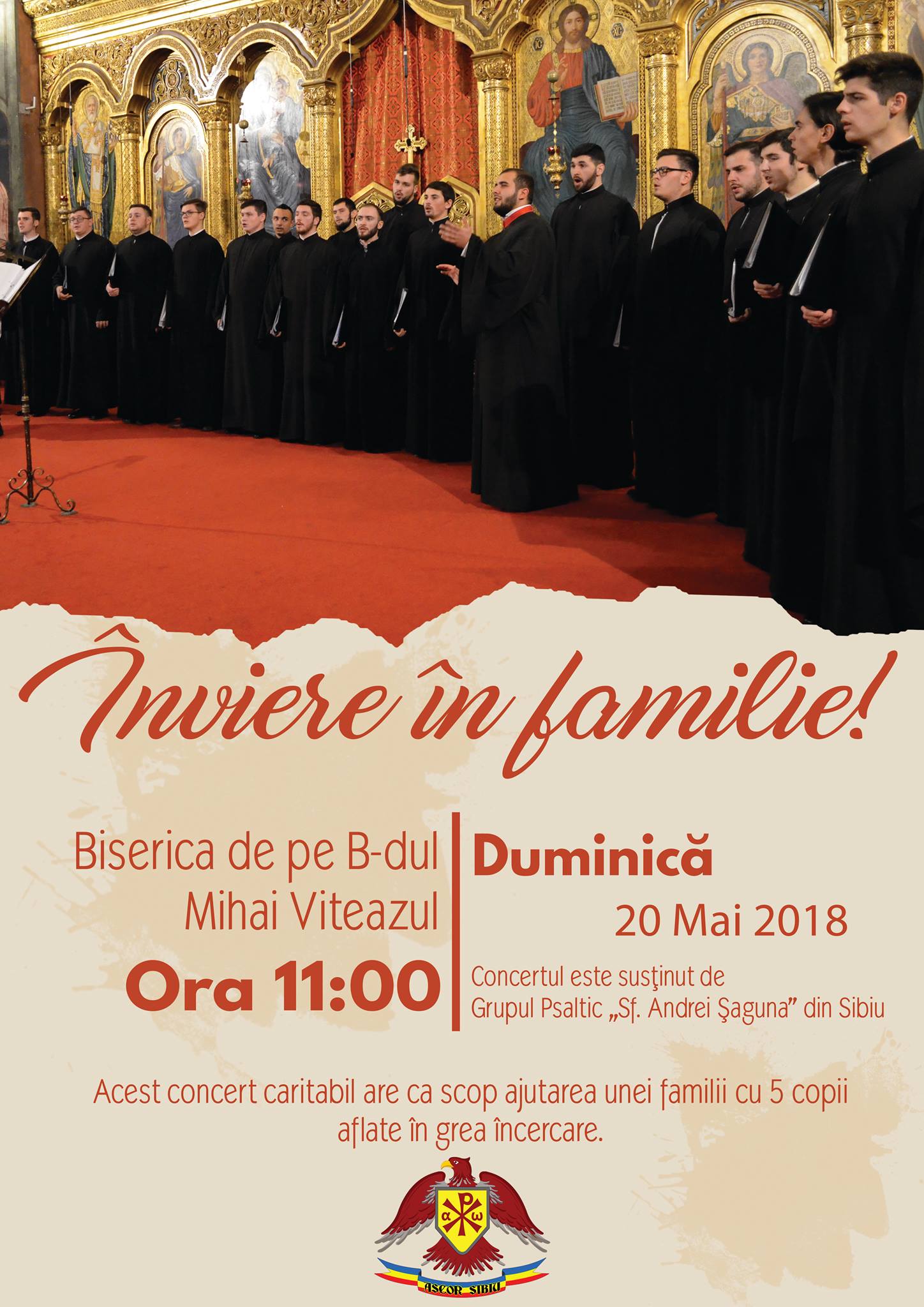 Concert caritabil la Biserica de pe Mihai Viteazu