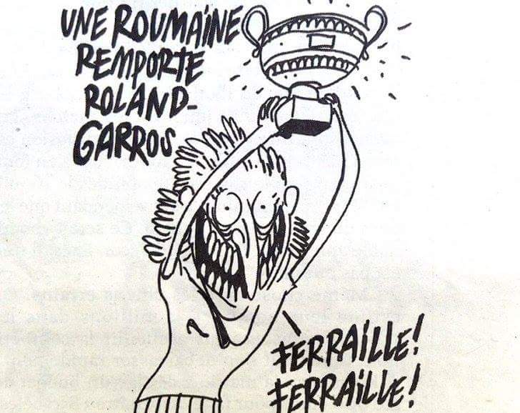 Francezii de la Charlie Hebdo ironizeaza romanii in frunte cu Simona Halep